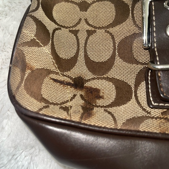 Coach Brown Shoulder Bag with Leather Trim - Picture 10 of 10